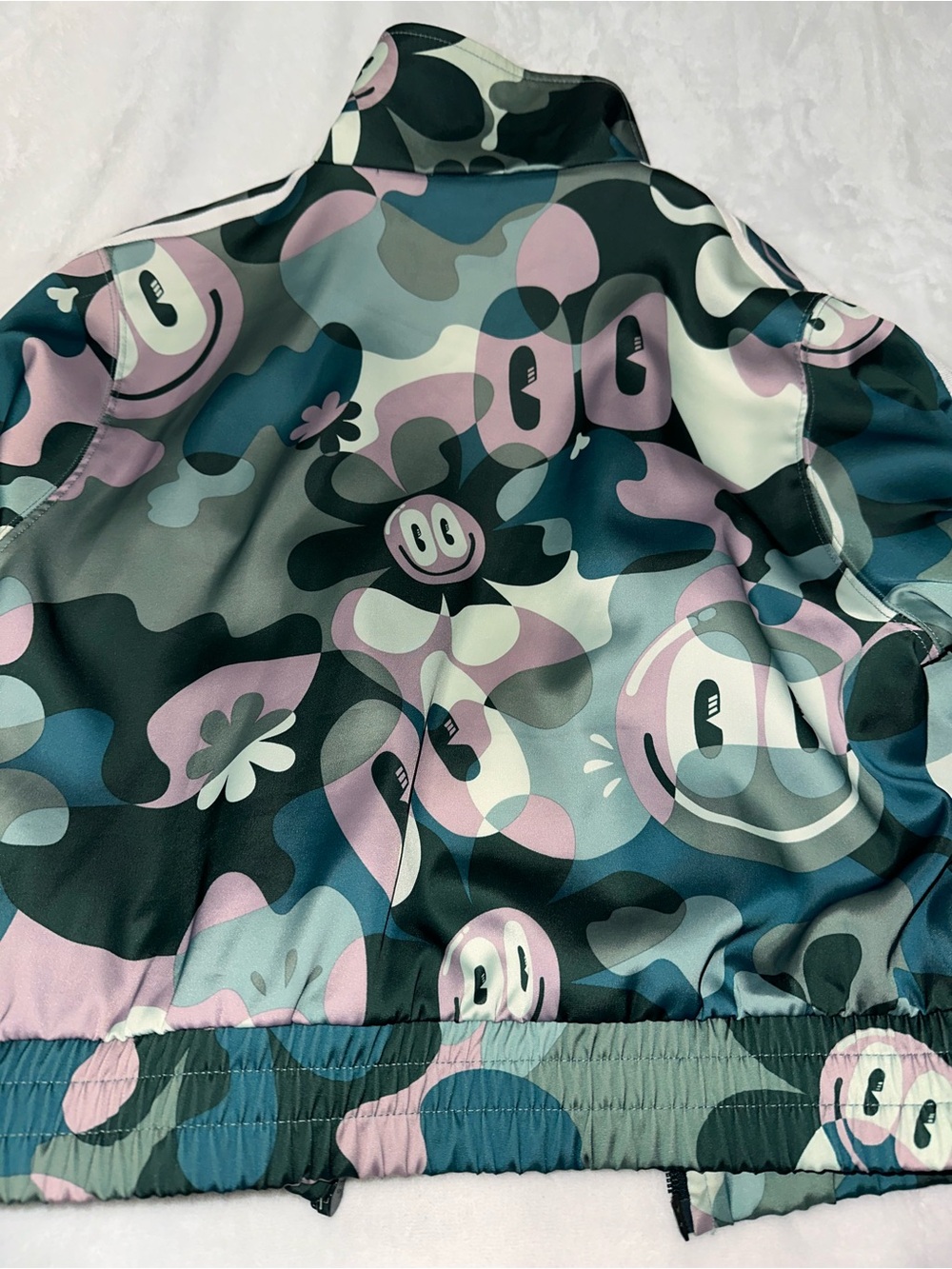 RARE ADIDAS Womens Hattie BB Track Jacket Limited Edition Happy Face. - Picture 9 of 10